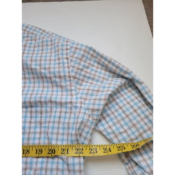 Alan Flusser Plaid Long Sleeve Collared Button Down Size XL Classic Office Wear - Picture 4 of 7